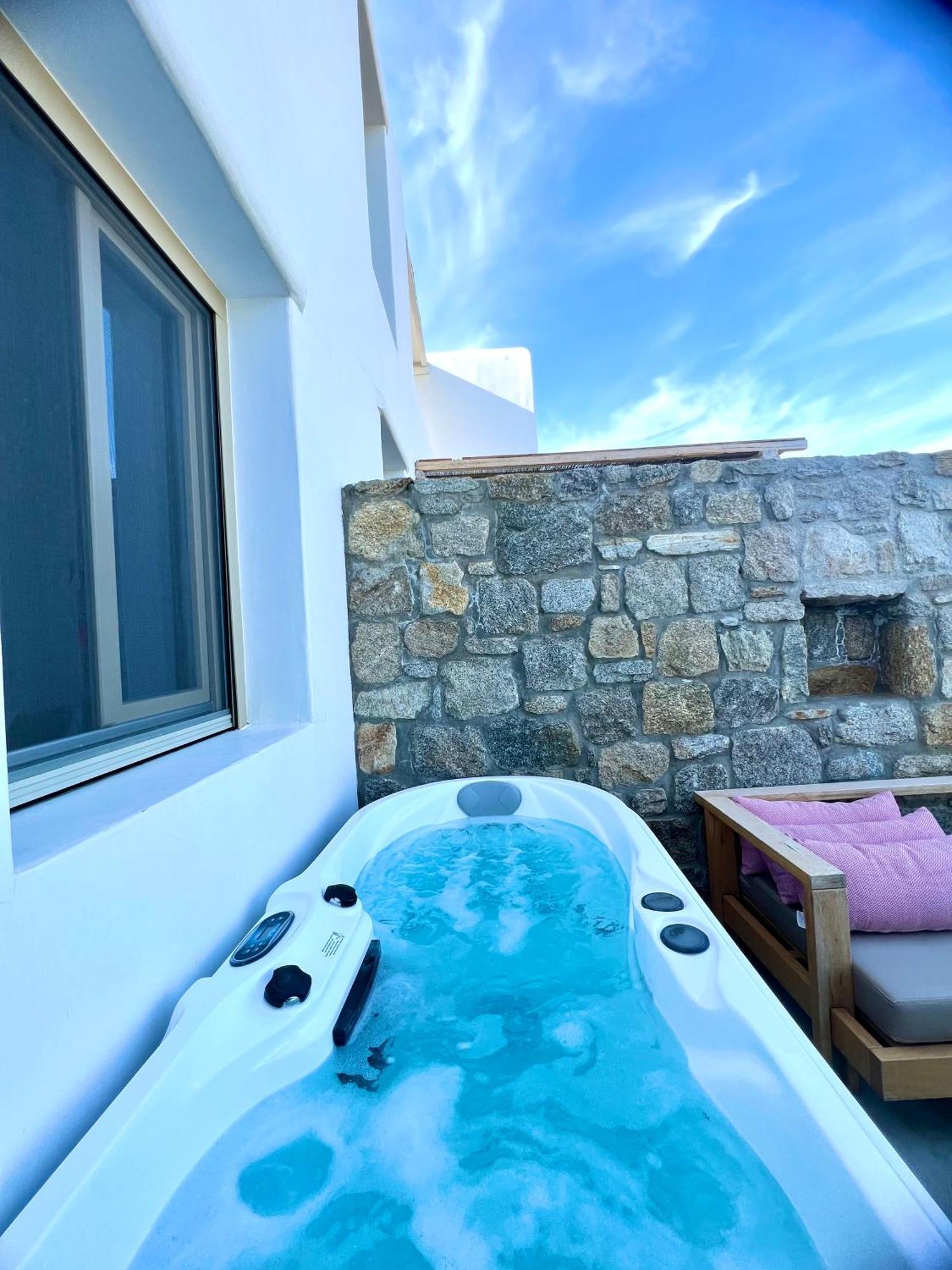 Due Mari Mykonos Hotel Agios Ioannis Diakoftis Bagian luar foto
