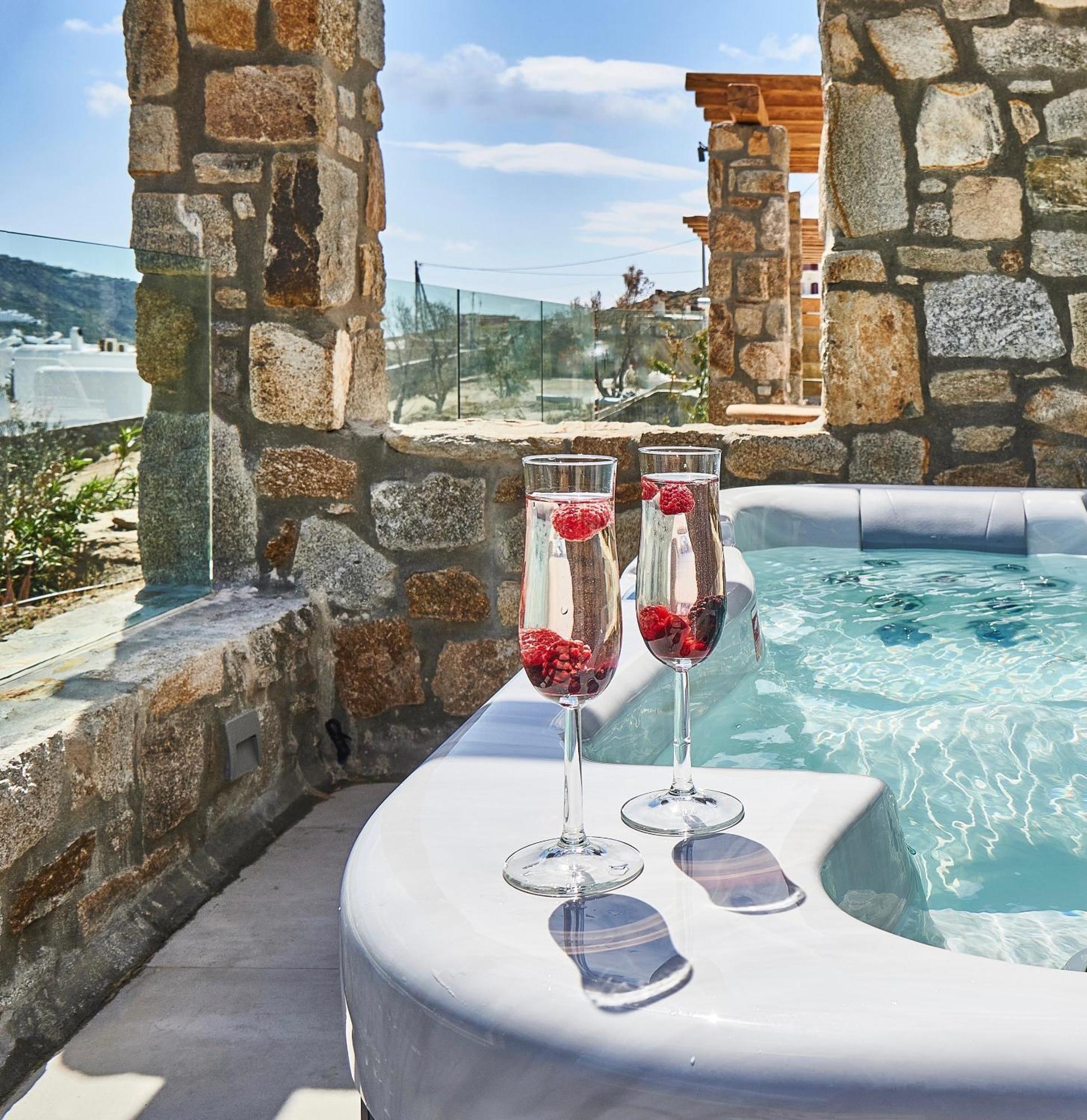 Due Mari Mykonos Hotel Agios Ioannis Diakoftis Bagian luar foto